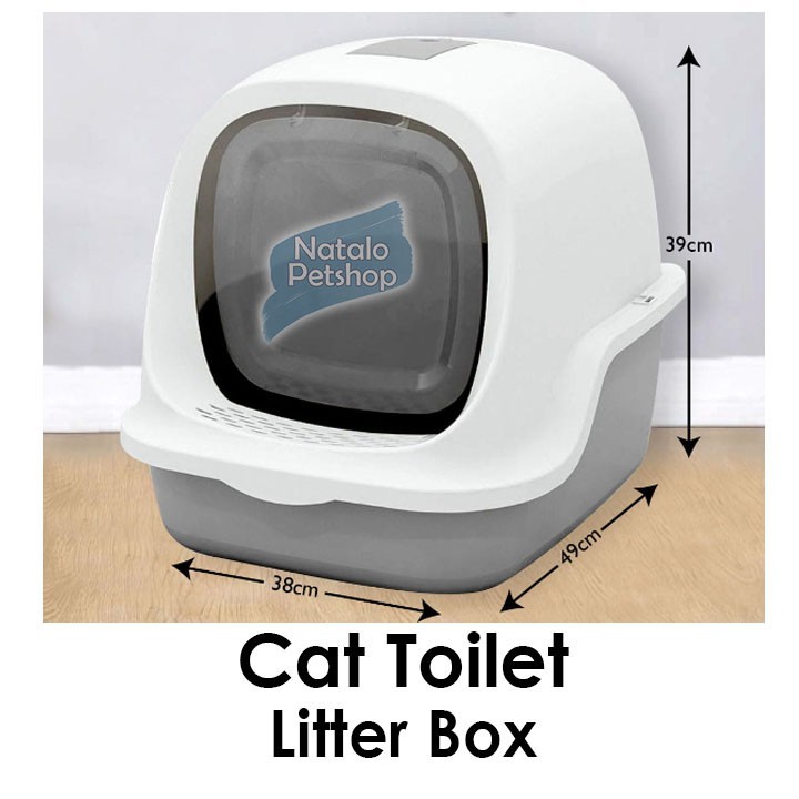 Cat Toilet Litter Box 22 Free Sekop Large / Bak Pasir Kucing Murah