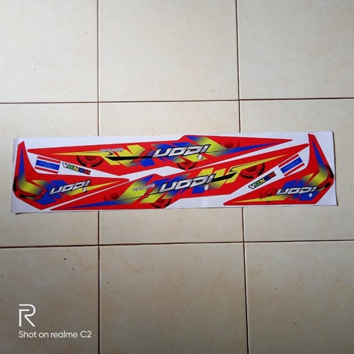 stiker striping motor beat new icon thailand thailook merah