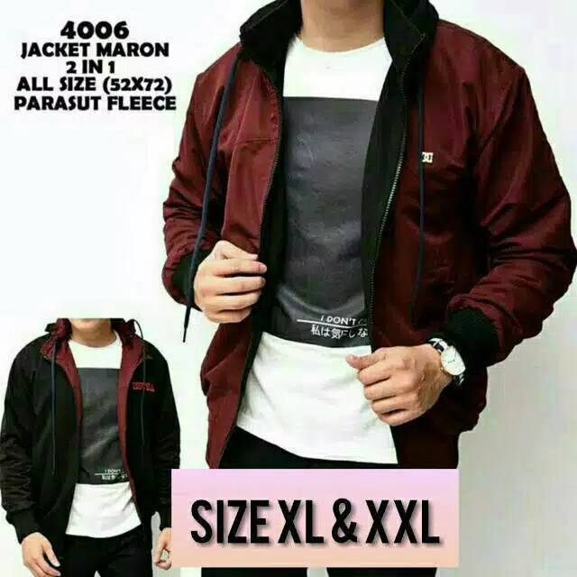Jaket waterproof bolak-balik