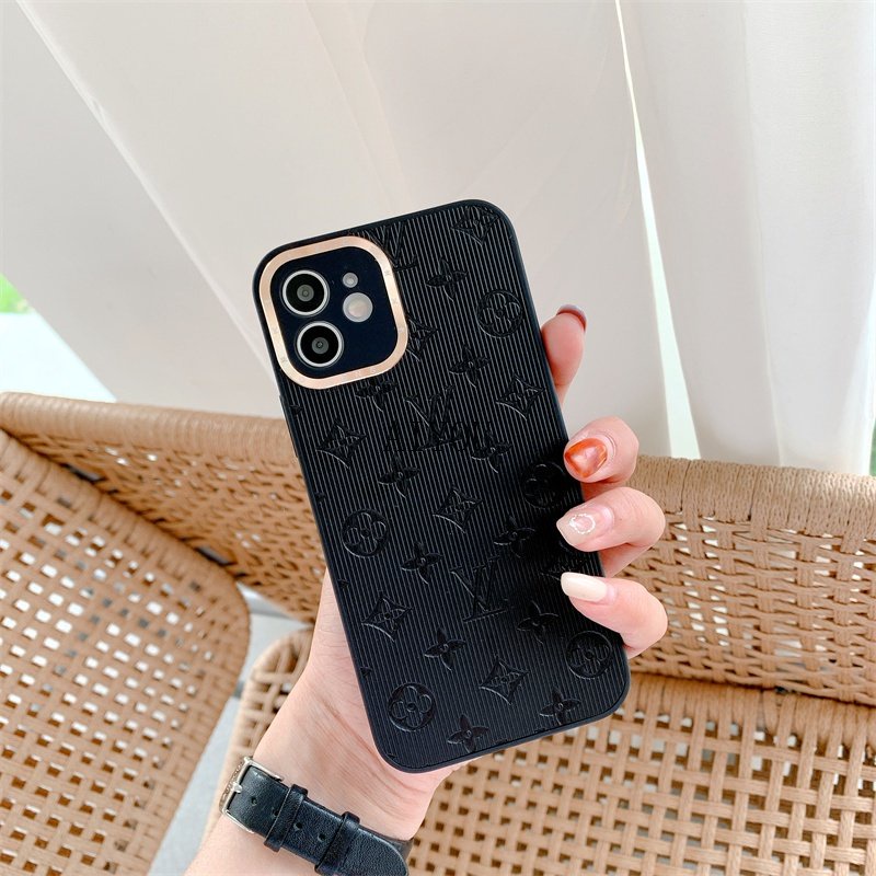 Case Pelindung Lensa Bahan Kulit Desain LVy Untuk iPhone 14 Pro Max 13 12 11 Pro Max Mini X XS XR 8 7 Plus SE 2020