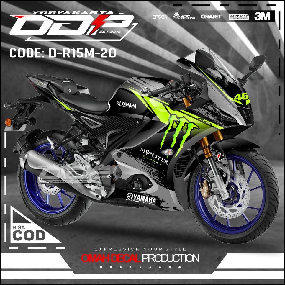 DECAL STIKER R15M V4 V1 V2 V3 V4 DEKAL MOTOR R15M YAMAHA DEKAL TERBAIK TERLARIS DAN KULITAS TERBAIK 