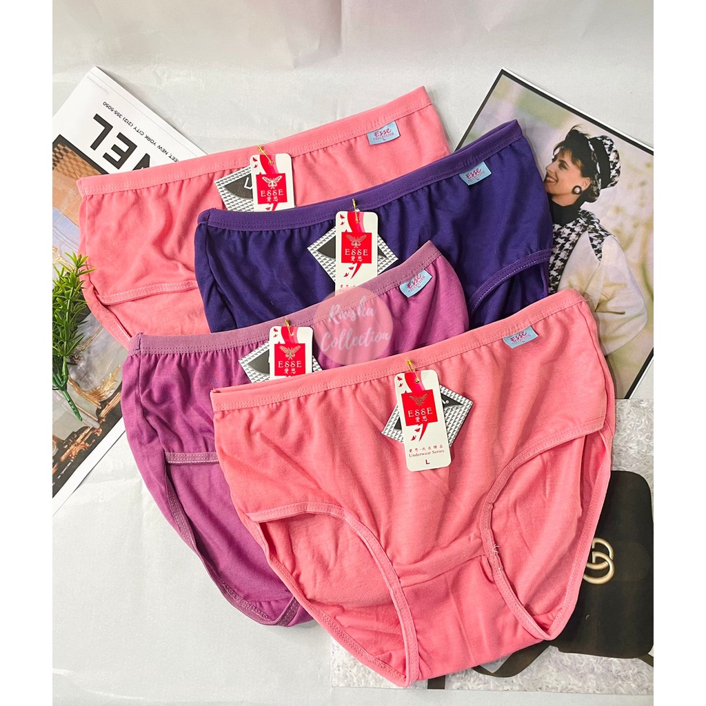 RC CD Celana Dalam Wanita Perempuan Dewasa Polos/Undies Cewek Ukuran Jumbo M L XL XXL XXXL