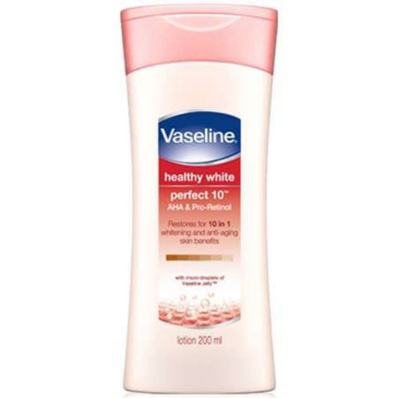 VASELINE Body Lotion Healthy White UV Lightening 200 ML ~ Original 100%