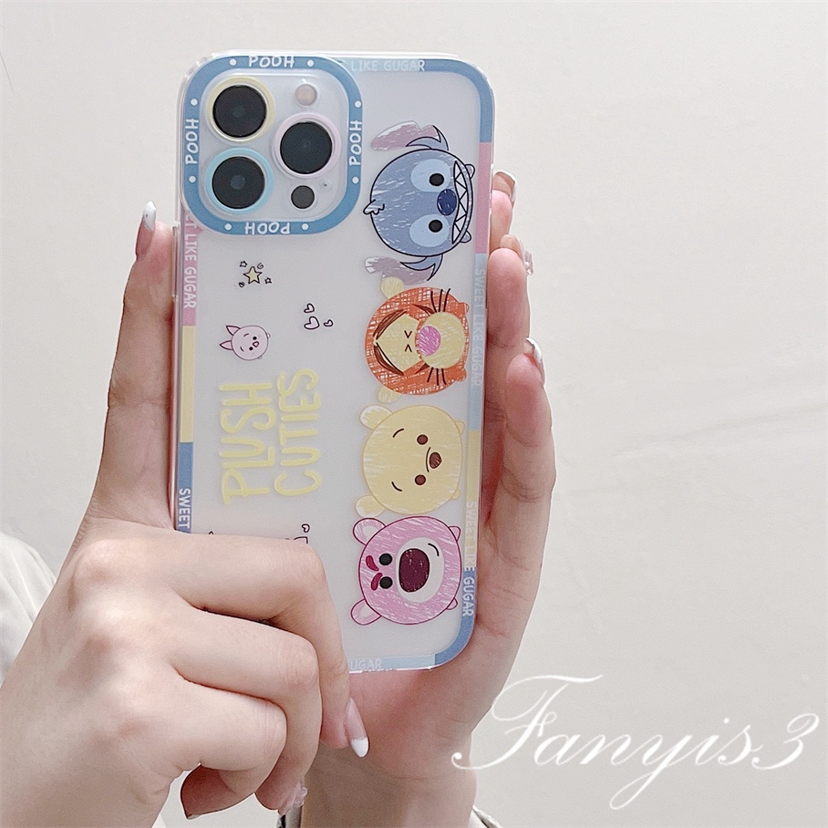Samsung A14 A34 A54 M14 A04 A04s M23 A03 A13 A23 A33 A53 A73 A03s A02 A12 A22 A52 A72 A32 A51 A71 A50 A50s A30s A30 A20 A21s A31 A11 M53 Cartoon Mickey Mouse Bear Phone Case TPU Clear Soft Cover