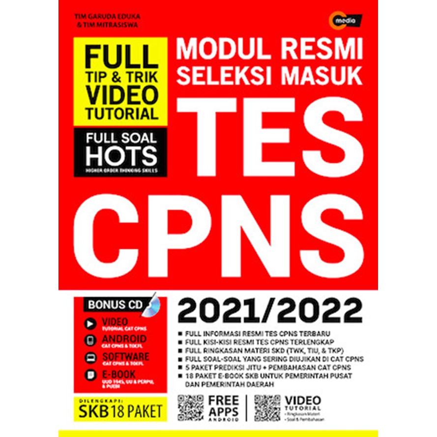Gramedia Yogya - Modul Resmi Seleksi Masuk Tes Cpns 2021/2022 (Plus Cd)