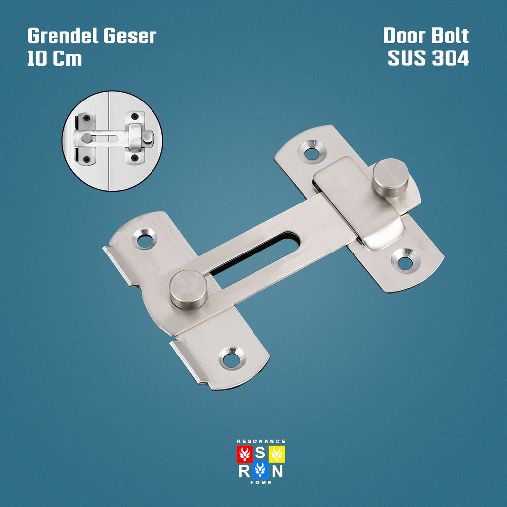 Grendel Kait Sus 304 / Slot Pintu Geser Sliding 10cm Resonance Home