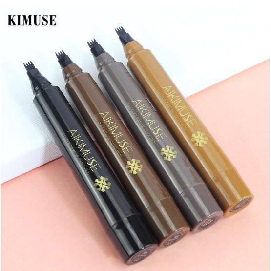 Jual Kimuse Aikimuse 4 Color Waterproof Tattoo Eyebrow Pen Kms608 Pensil Alis Pulpen Ujung 4 