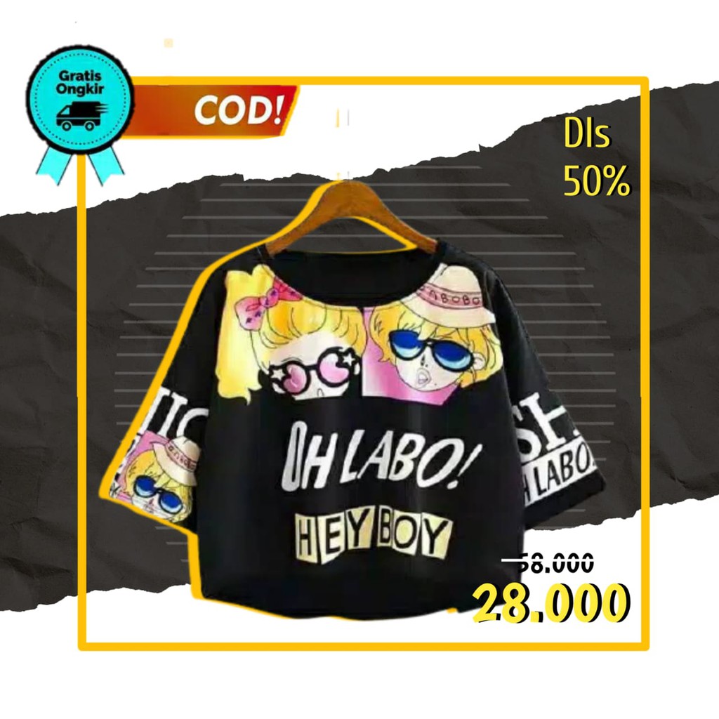 Kaos Crop Wanita Murah  Baju Crop Wanita Korean Style Kaos Crop Wanita Import tshirt crop wanita