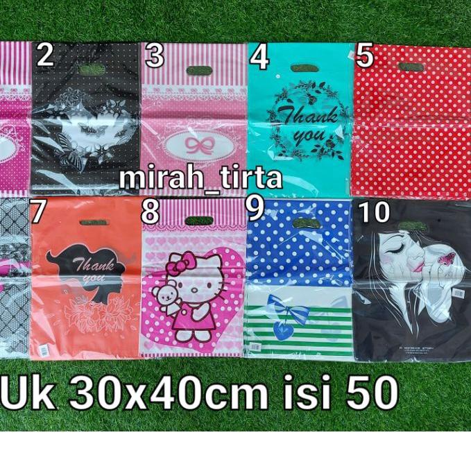 

☄ ❤❤30x40cmKantong kresek plong motif olshop online shop 30x40 . Kresek baju distro . kantung olshop ❅