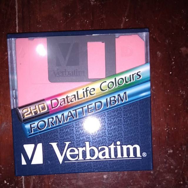 Disket Verbatim 2HD DataLife Colours Formatted IBM
