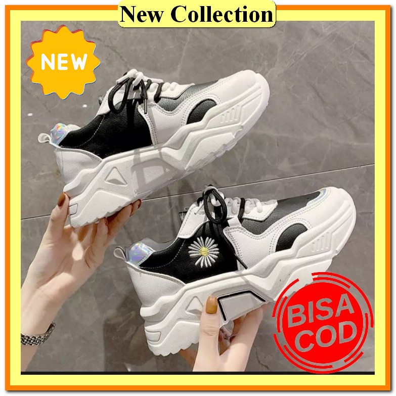 Sepatu Sneaker Wanita Cewek Perempuan Cewe Buat Anak Sekolah Ootd Style Olahraga Joging Running Zumb