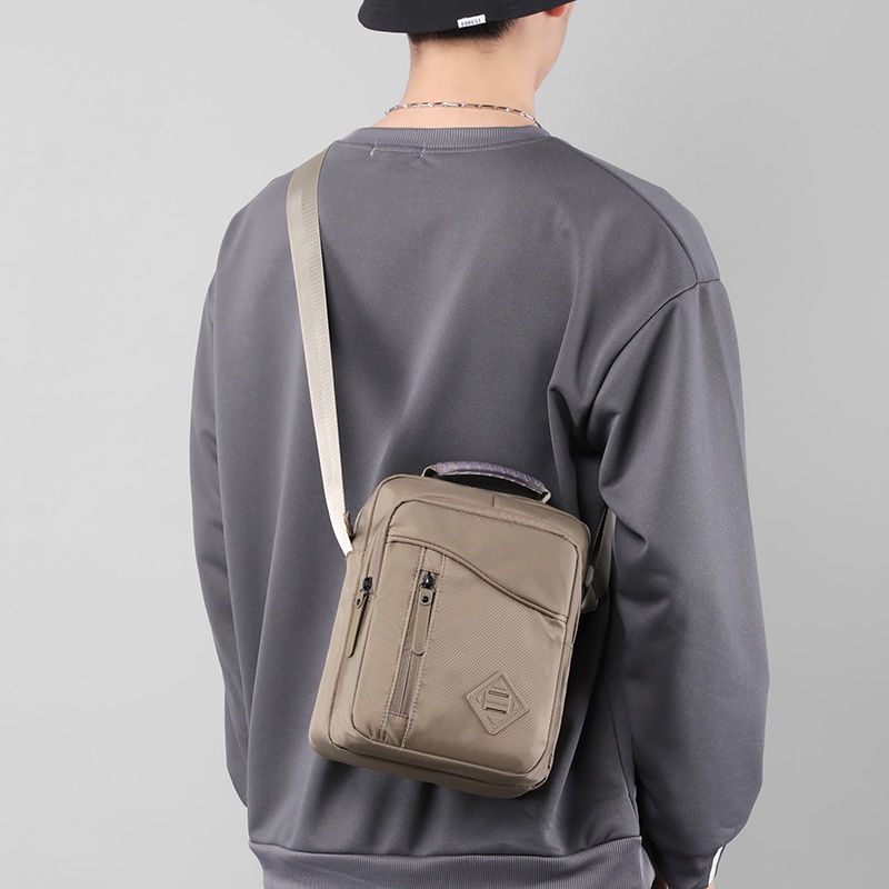 Tas Selempang Pria HAOSHUAI 6113 Sling Bag Pria Anti Air Bahan Dolby Lotto Coated