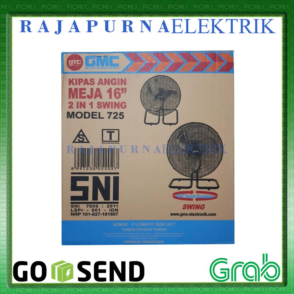 KIPAS ANGIN GMC 2IN1 DESK &amp; WALL FAN 16 Inch SNI ORIGINAL