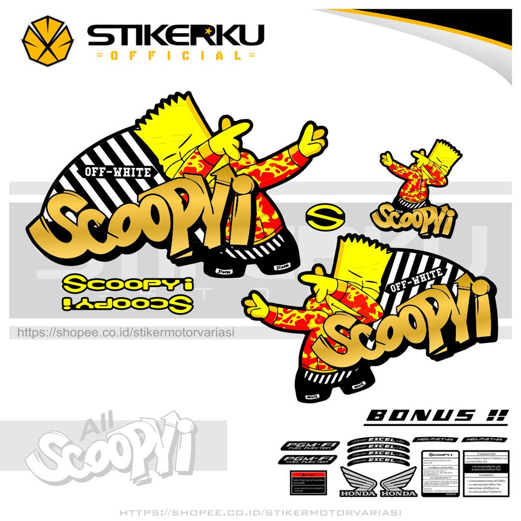 STRIPING SCOOPY CUSTOM / STICKER SCOOPY / STICKER HONDA SCOOPY / STICKER MOTOR / STIKER / SCOOPY