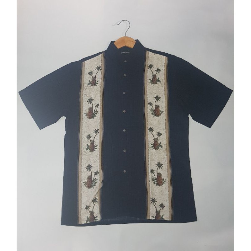 Kemeja Pantai Batik Bay by Burma Bibas black palm tree Hawaiian Shirt Original