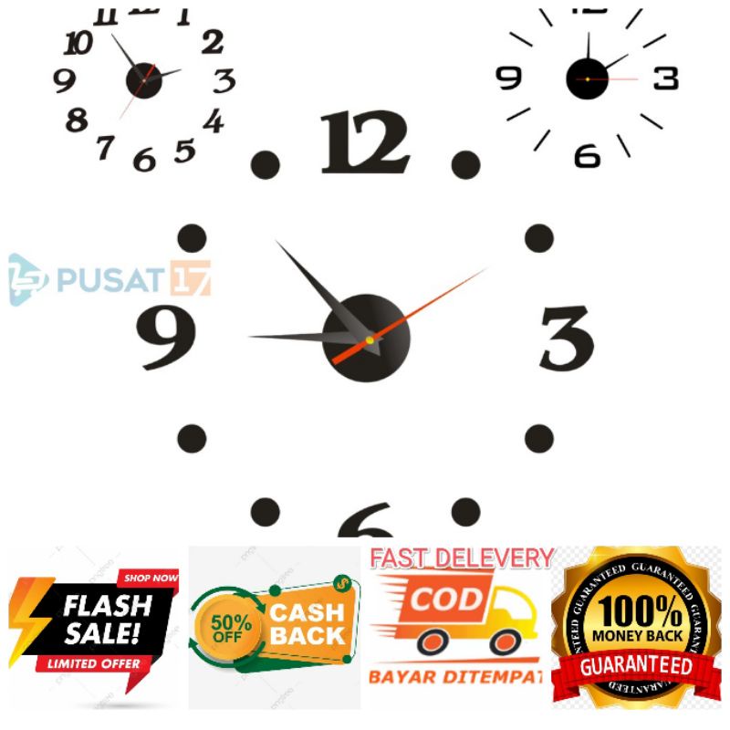 Jam Dinding Termurah 3d