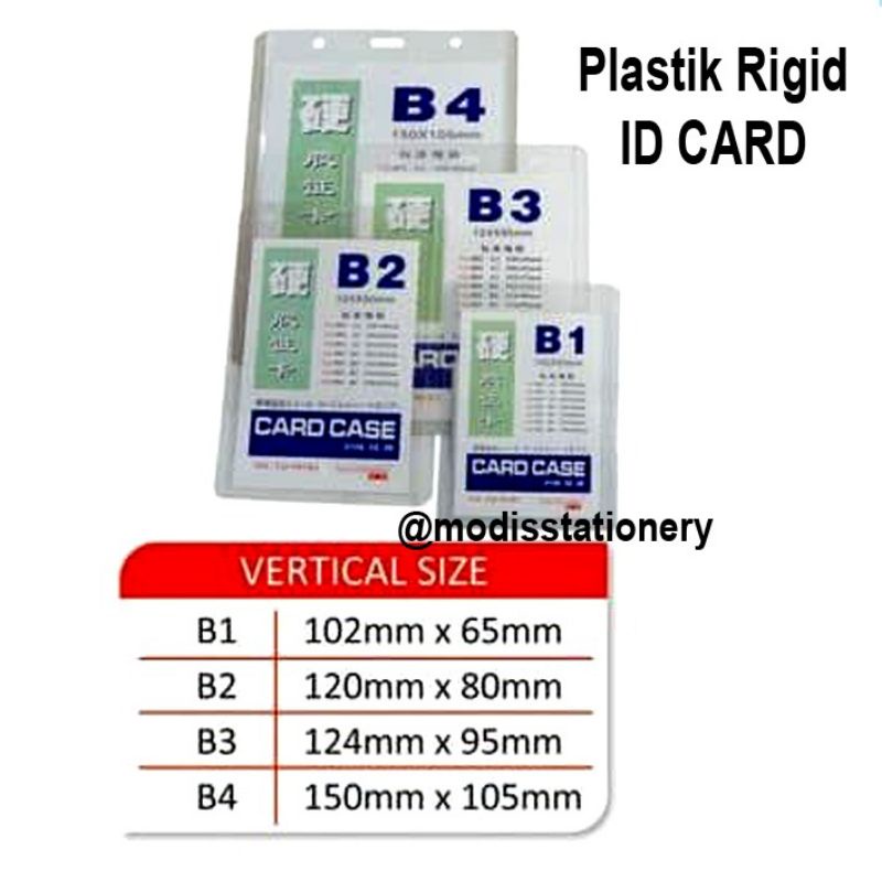 

plastik id card rigid card case B1 B2 B3 B4
