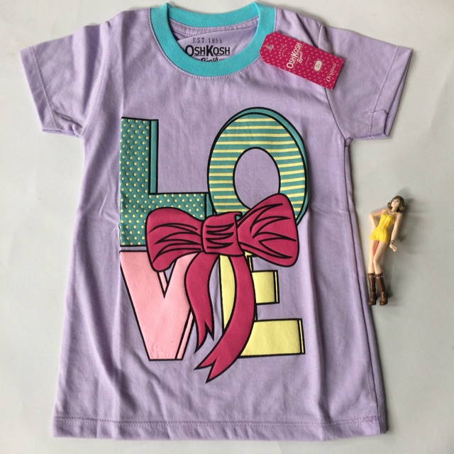 Kaos anak perempuan Oshkosh B’gosh umur 2 tahun