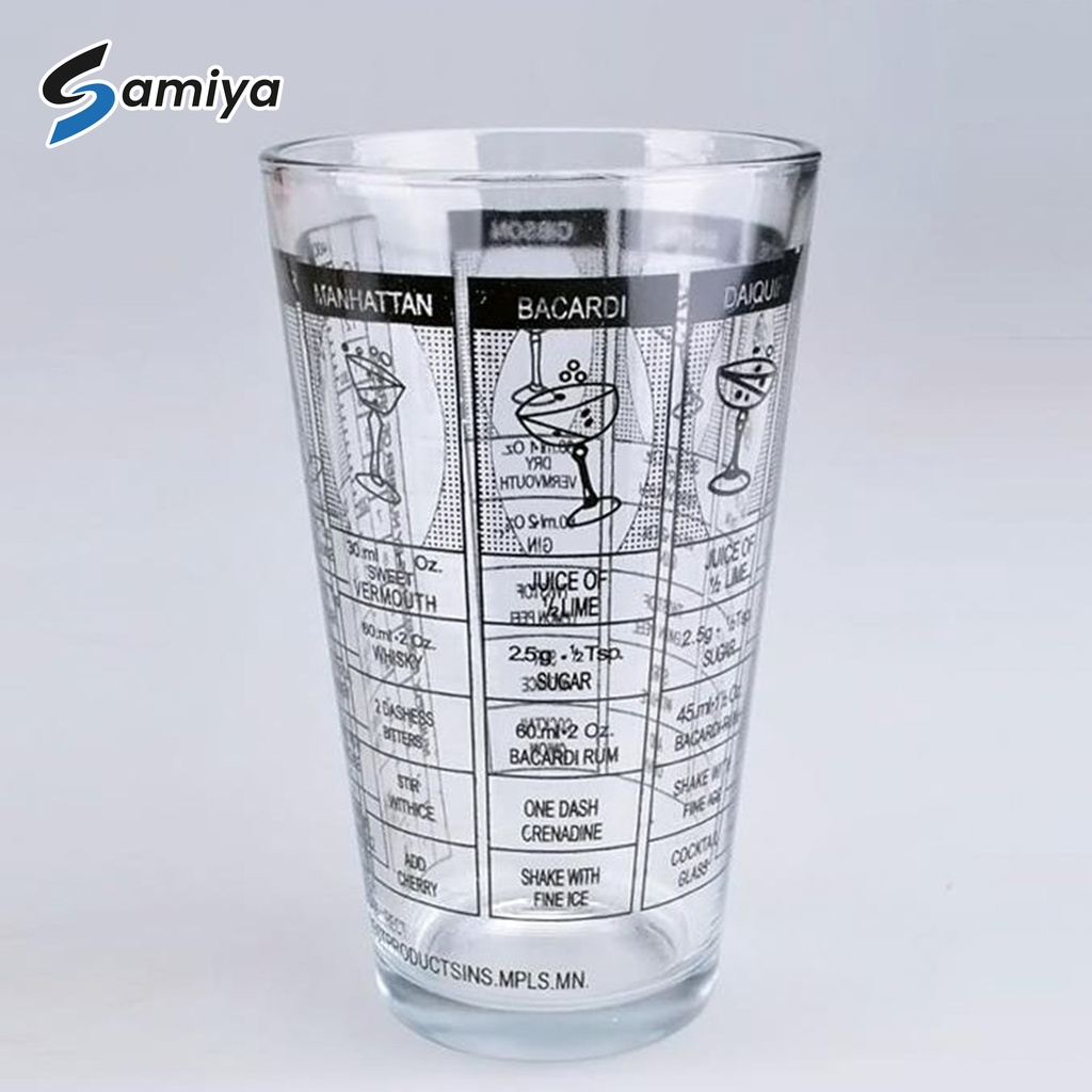 boston shaker glass cocktail recipe 400/750ml / pengocok minuman bar resto / barista bartender tools