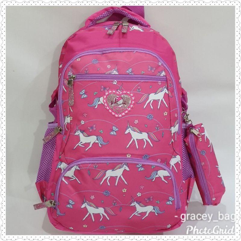 Tas ransel anak perempuan SD,SMP,SMA silver girl original Alto