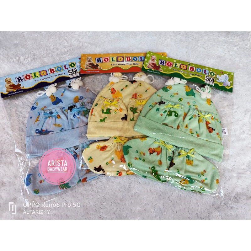 SNI BOLOBOLO - SET topi+Sartaki bayi FULLWARNA MOTIF