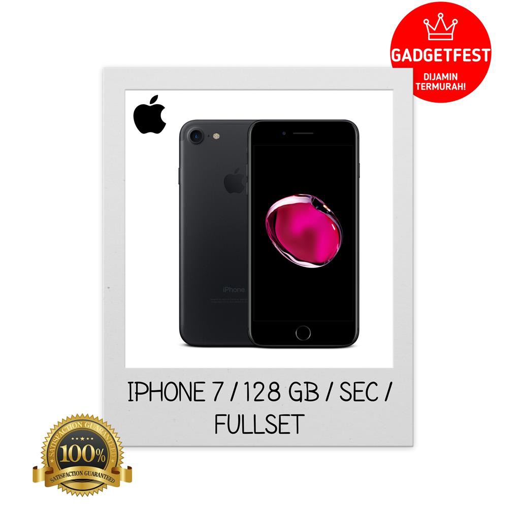 Jual IPhone 7 128GB Second Seken Ex Inter Mulus Fullset Murah | Shopee ...