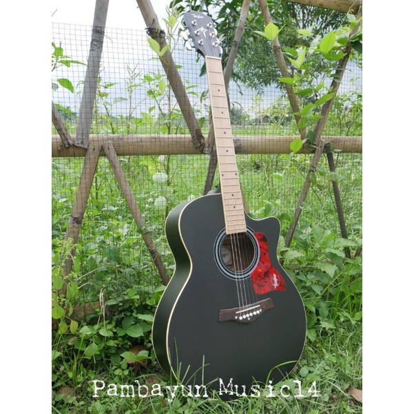 Gitar Akustik Taylor Custom Tanam Besi Gratis Packing Kayu