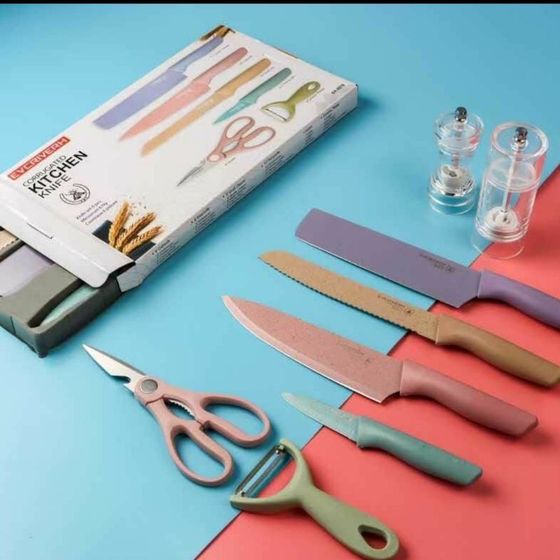 Pisau dapur/pisau Sultan cantik / steincookware / pisau cantik / pisau warna warni