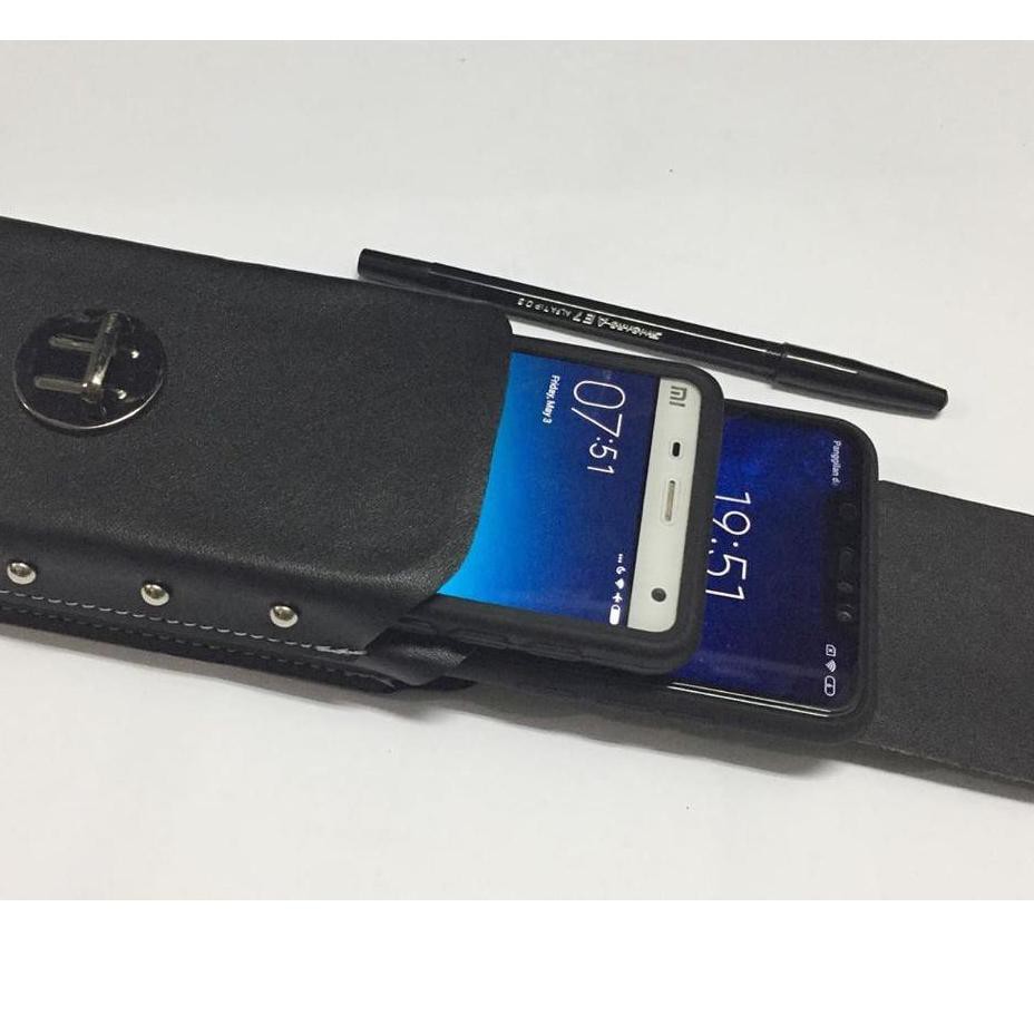 Terlaris.. dompet HP pinggang 2 slot kulit asli murah untuk pria cowok keren ukuran besar jumbo