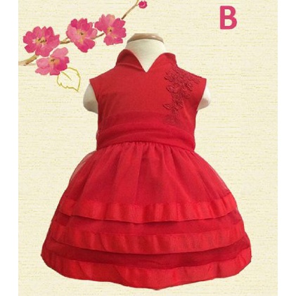 fashion girl cheongsam SARA DRESS CNY chinese new year dress anak xincia