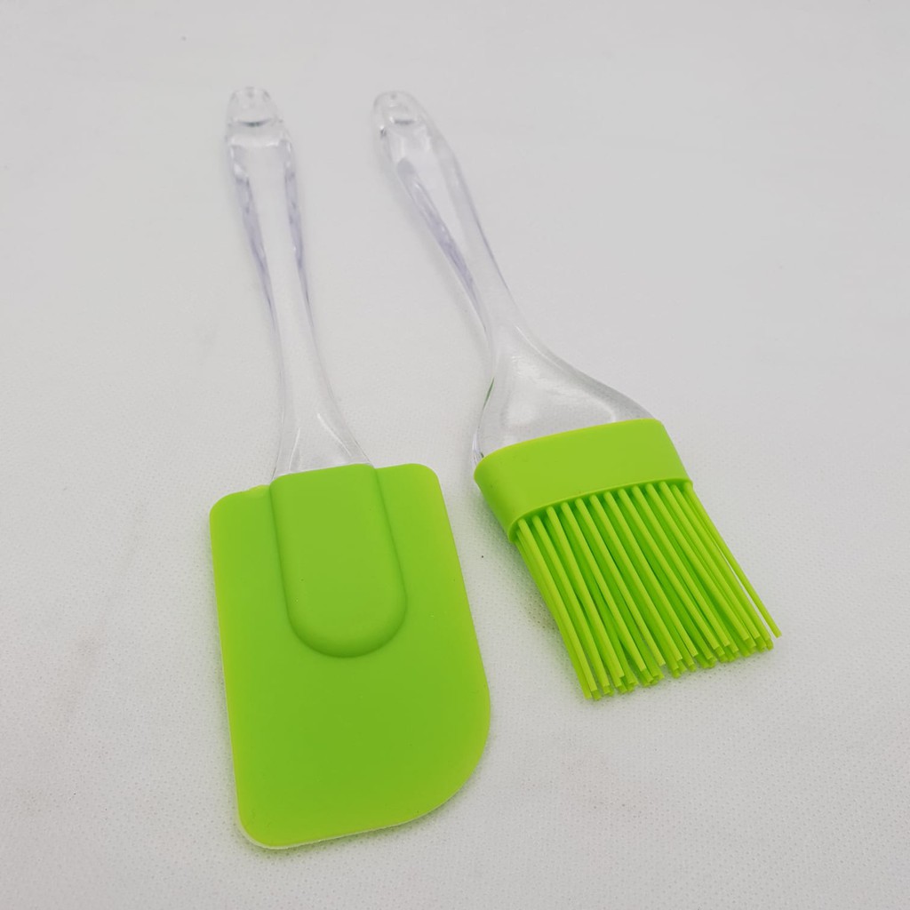 Spatula Kuas silikon 1set/ Spatula silikon tahan panas/ Spatula Kuas Silicon Kuas Mentega / Food Bru