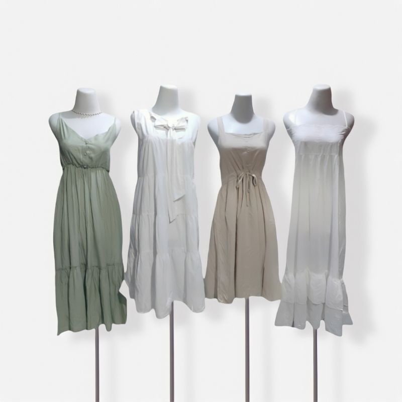 WHITE DRESS, BEACH DRESS, DASTER, DASTER ELEGANT, ELEGANT DRESS, KOREAN STYLE, JAPANESE STYLE