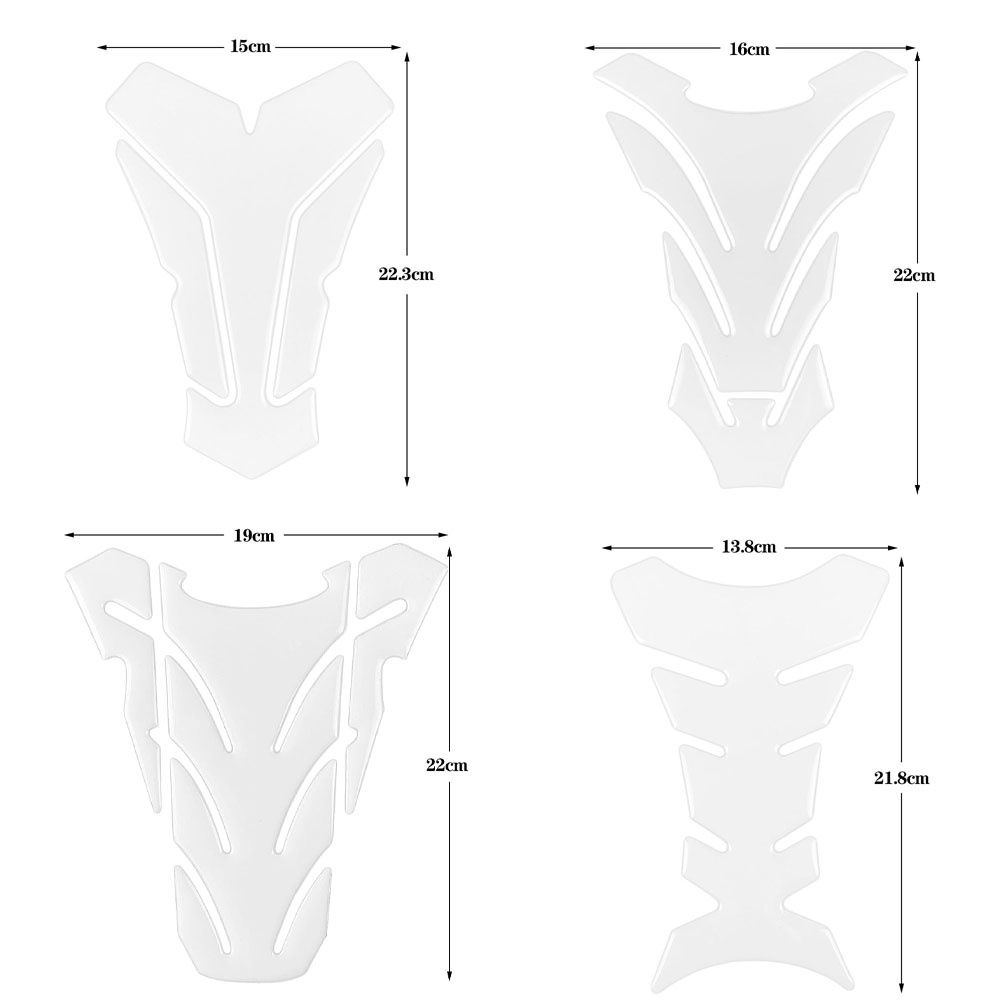 3D Bening Tangki Bahan Bakar Pad Pelindung Stiker Universal Tangki Bahan Bakar Melindungi Stiker Aksesoris Motor untuk Yamaha Honda Kawasaki Harley Suzuki