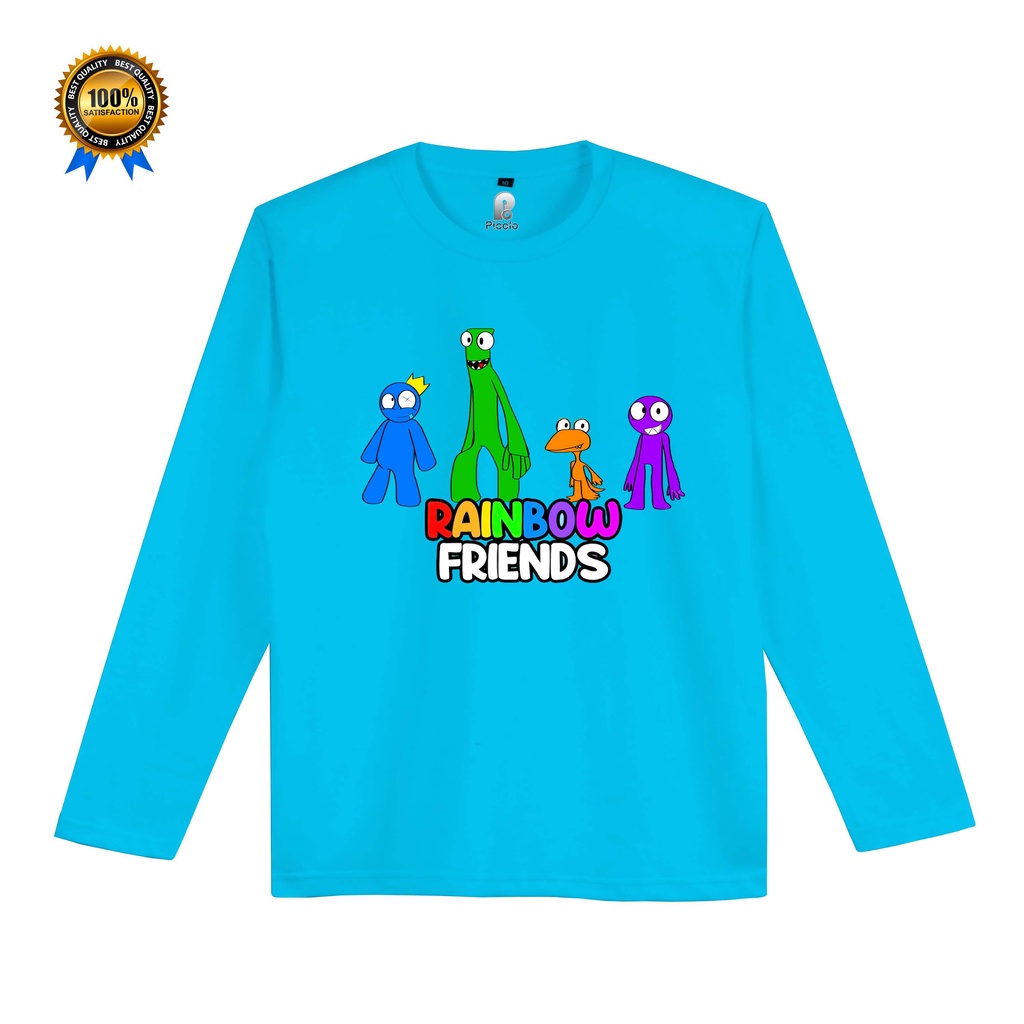 kaos anak rainbow freinds lengan panjang unisex