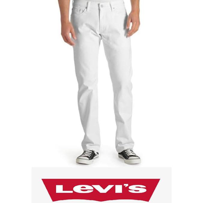 Barang Berkualitas Celana Jeans Levis 505 Panjang Pria Wanita Warna Putih Model Reguler P MURAH