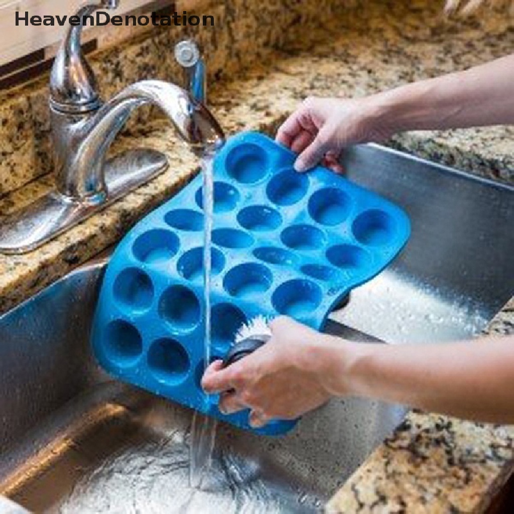 [HeavenDenotation] 24 Cavity Pan Tray Silicone Mini Cupcake Cookie Bakeware Baking Mold Muffin Cup