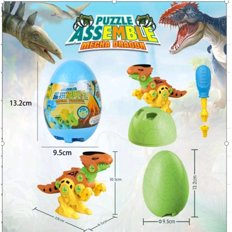 Mainan Dinosaurus DIY bongkar pasang Dinosaurus Egg Kreatifitas Anak Viral