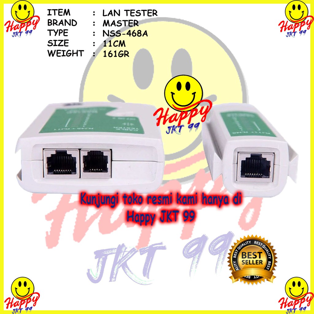 [ HAPPY JKT 99 ] LAN TESTER MASTER NSS-468A LEN RJ45 RJ11  ORIGINAL