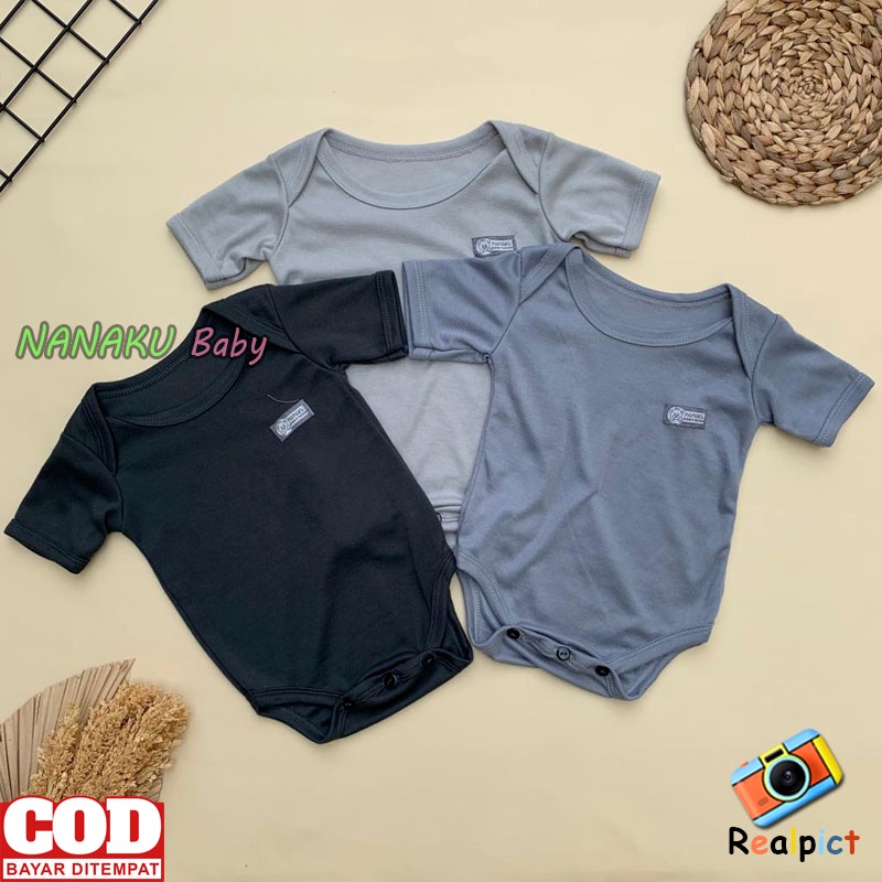 Kwalitas Premium - 3 PCS Baju Bayi Jumper Bayi Baru Lahir Usia 0-3 BulanAnababy