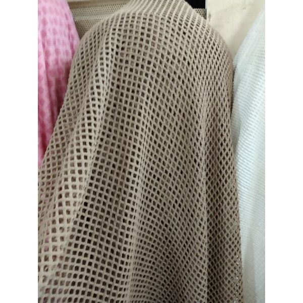 bahan kain rajut jala
