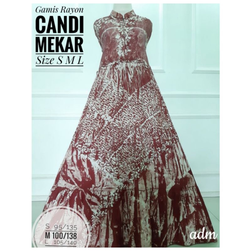 GAMIS RAYON CANDI MEKAR SIZE S M L