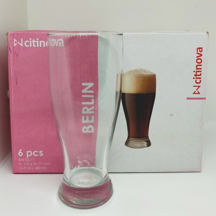 CITINOVA Gelas Kaca BERLIN - 16.9 oz / 480 ml - CITINOVA BERLIN