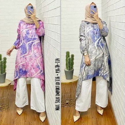 Tunik silk import ld 116 cm
