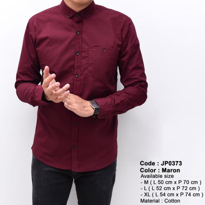 Kemeja Pria Lengan Panjang Polos Casual Formal Pria Kemeja Distro Terbaru