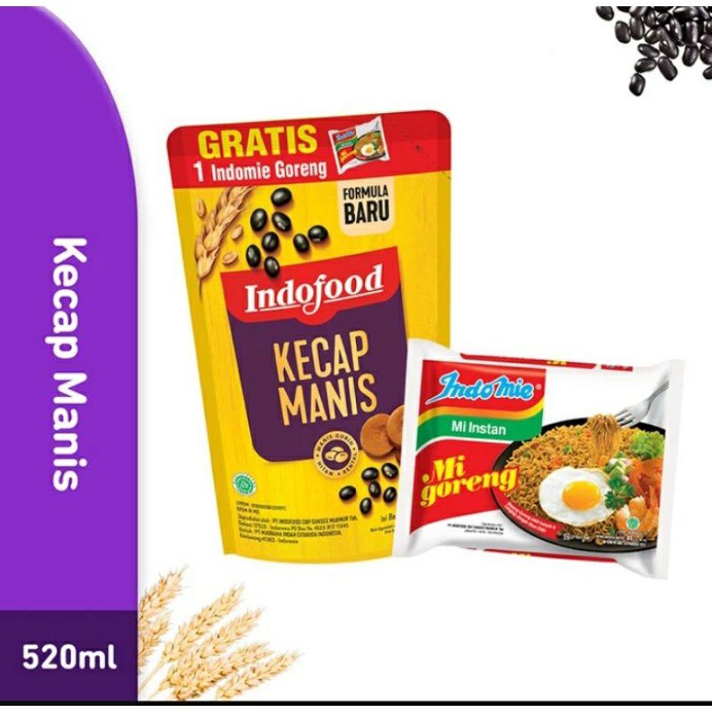 

KECAP MANIS Indofood 520ml GRATIS MIE INDOMIE GORENG 1pcs