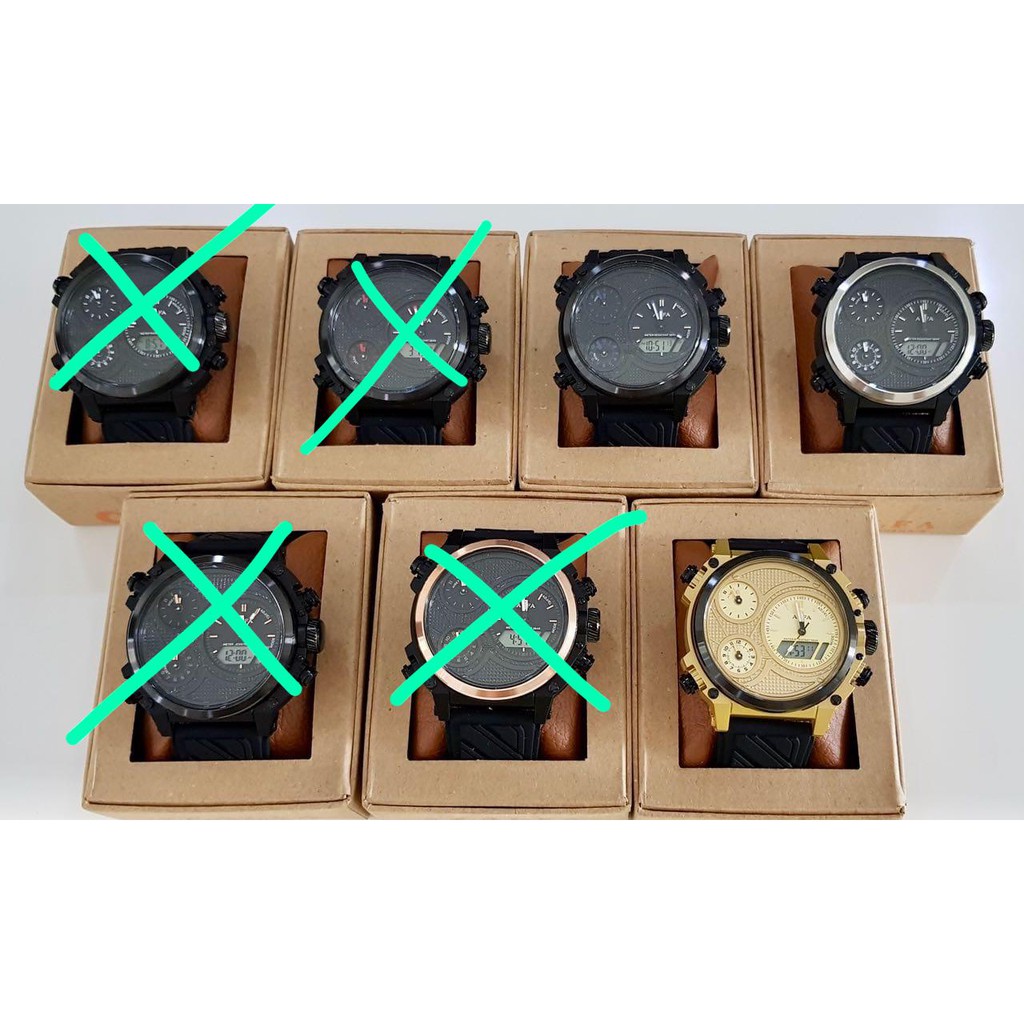 (Bisa cod) Jam Tangan ALFA Fourtime 4time (3Analog + 1Digital) Original 8005