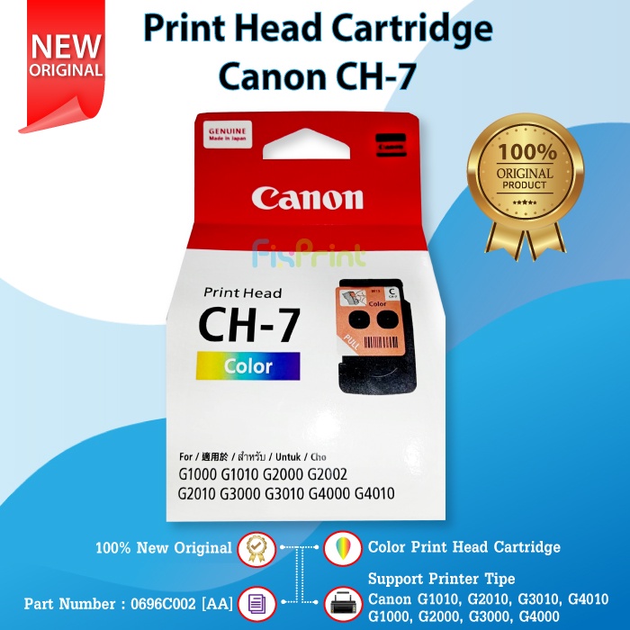 Canon CH7 Print Head Color G1010 G2010 G3010 G4000 Pengganti CA92