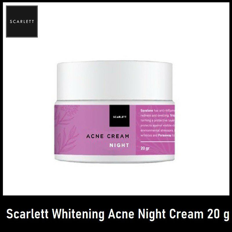 SCARLETT WHITENING DAY & NIGHT CREAM | ACNE | BRIGHTLY EVER AFTER | SCARLETT KRIM SIANG MALAM 20G