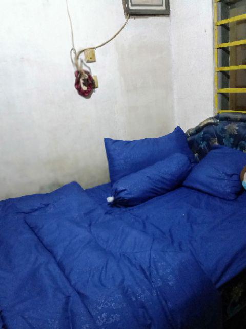 Fata Bed Cover Set Jacquard Imperial Blue King 180x200 / Queen 160x200