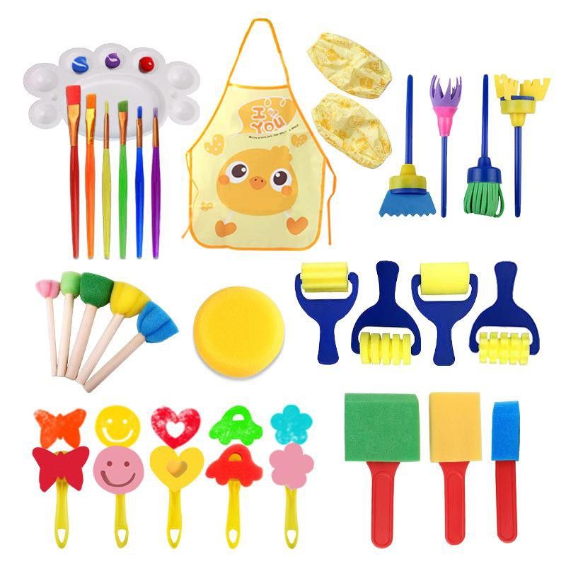 

Painting Kit Set / Apron Painting Set / 32pcs Painting Set Kids